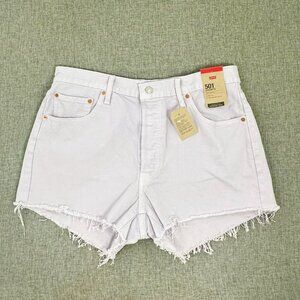 NEW! Levi's 501 High Rise‎ Shorts Light Lilac Cut Offs MSRP: $59.50 100% Cotton